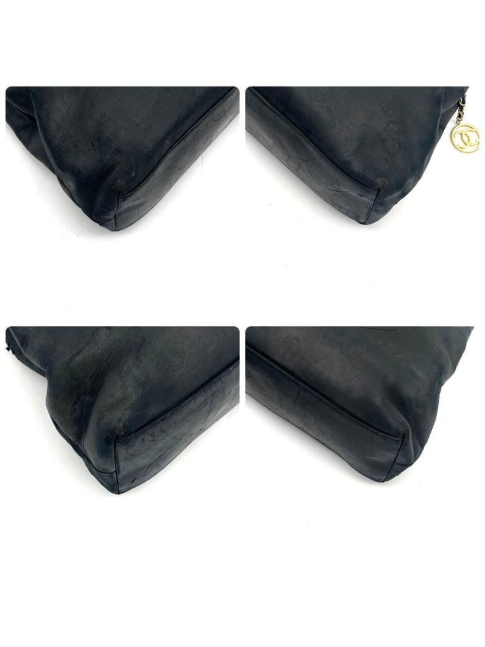 Chanel Lambskin CC Logo Tote Black Jumbo - Picture 7 of 9